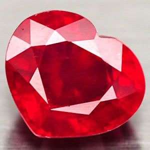 1.60ct.Ravishing! Heart Shape Top Blood Red Ruby Nice! Ruby Gemstone .VALENTINES SPECIAL!