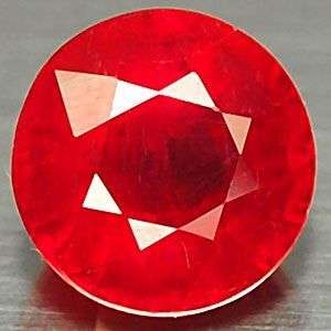 1.30 CT.SHIMMERING! Round Top Blood Red Natural Ruby Gemstone . Top class!