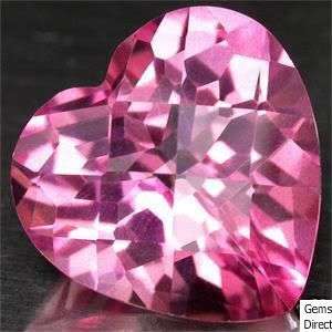 RARE 7mm HEART-FACET NATURAL PINK TOPAZ GEMSTONE