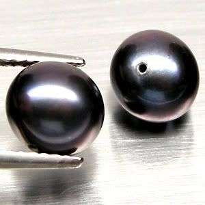 4.35 CT.NICE! Tahitian Black Pearl Circle-Drill Through - 100% Money back guarantee!!