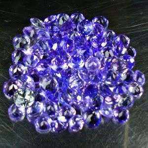 HUGE!! 3.75 CTs.Dazzling! Lot AAA Violet Blue Tanzanite 13 Pcs. No Reserve! Top class!