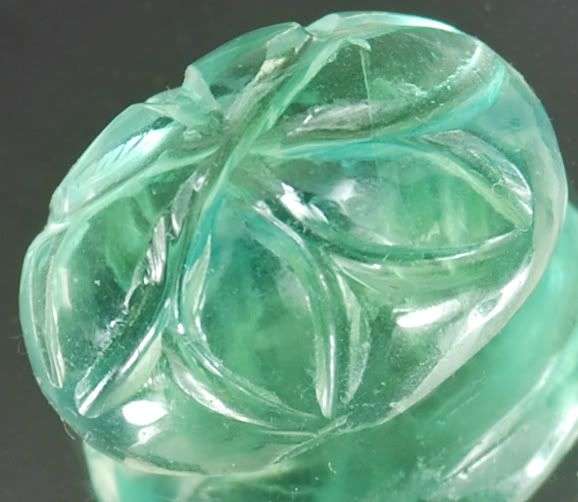 33.55cts Untreated Rare Natural Africa Carved Fluorite Gemstone