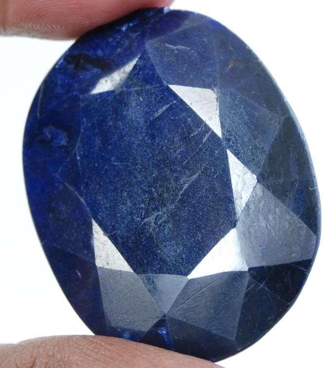 125.35cts Natural India Blue Sapphire Gemstone - 100% Natural Sapphire Corundum