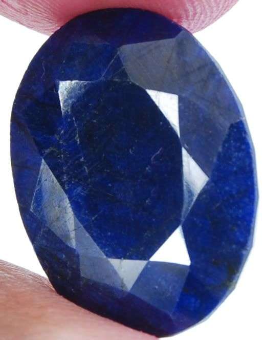 19.85cts Oval Cut Indian Blue Sapphire Gemstone - 100% Natural Sapphire Corundum