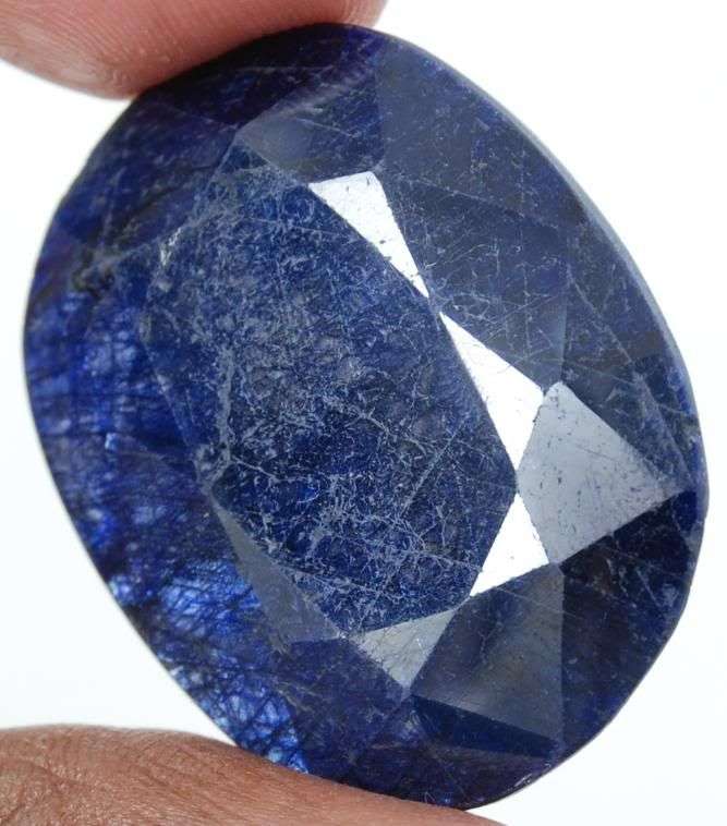77.90cts Oval Cut Indian Blue Sapphire Gemstone - 100% Natural Sapphire Corundum