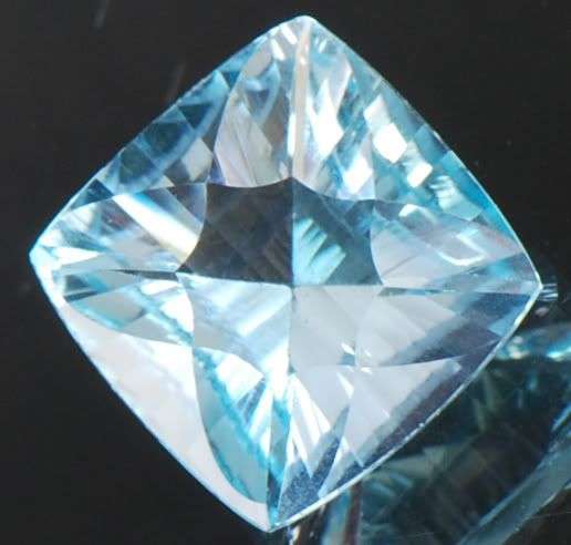 9.30cts Cushion Concave Cut Rare Brazil Swiss Blue Topaz
