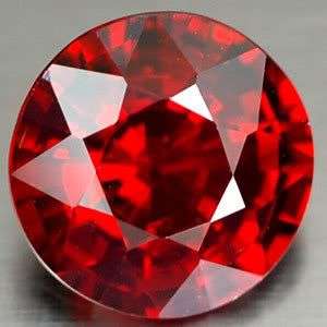 A PAIR OF 5.90mm ROUND-FACET ORISSA GARNET GEMSTONES - Birthstone for January