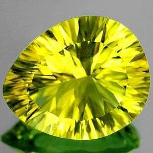 Flawless! 3.74 ct.Clean Pear Natural Lemon Yellow Quartz Unheated