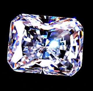 6.00 Cts RADIANT Cut 10 x 8mm Diamond simulate - FINEST LAB CREATED DIAMOND