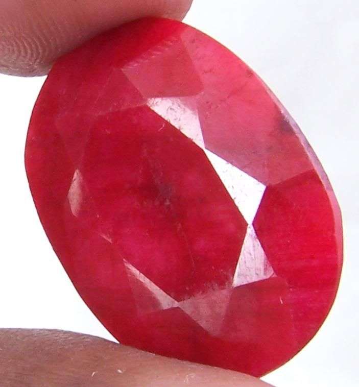 24.40cts Deep Red India Ruby Gemstone
