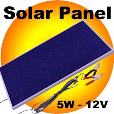 5 W, 12V PV SOLAR PANELS - AMORPHOROUS - EFFICIENT EVEN IN LOW LIGHT