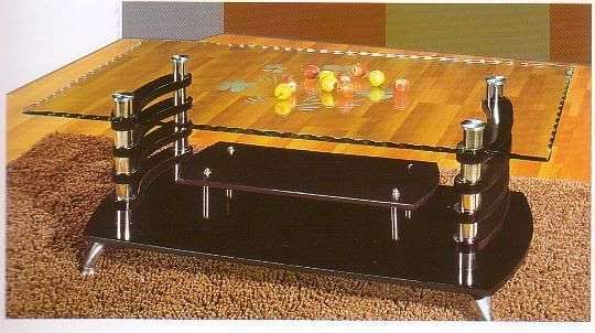 NEW Glass Coffee Cocktail Modern Unique Retro Table