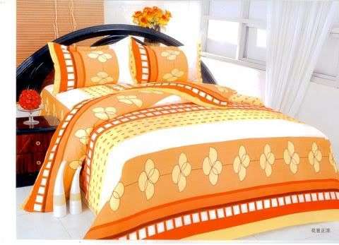 Orange & White 6 Pc Duvet set