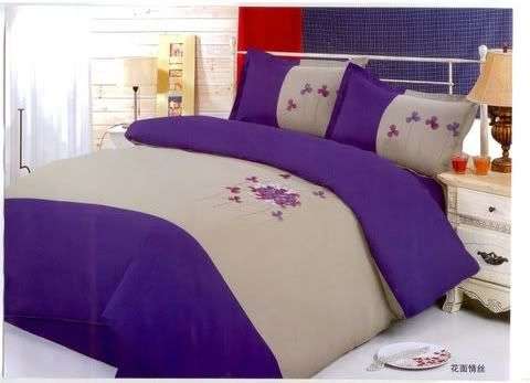 Purple & Grey 6 Pc Duvet Set