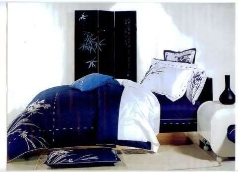 Blue & White  6 Pc Duvet Sets
