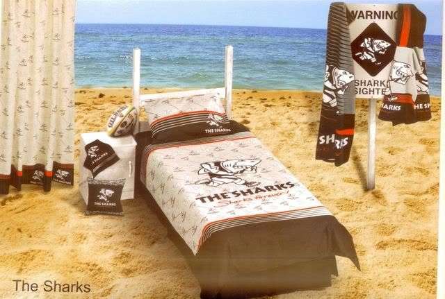SHARKS FANS!!! Single Duvet Cover Set