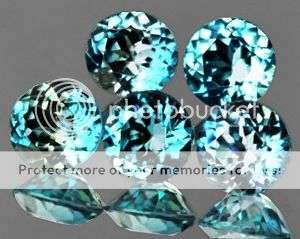 100% NATURAL 3.10 Ct. (9 Pieces) 3.8 X 3.8 MM. ROUND FACET AAA INTENSE BLUE ZIRCON JEWELLERS LOT