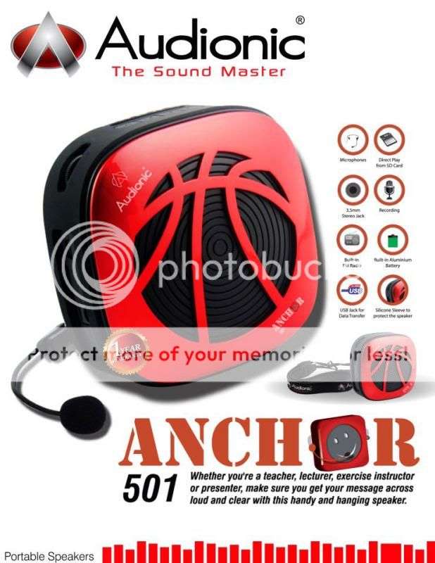 Audionic *anchor* speaker with builtin mp3 player, fm radio, card reader, usb