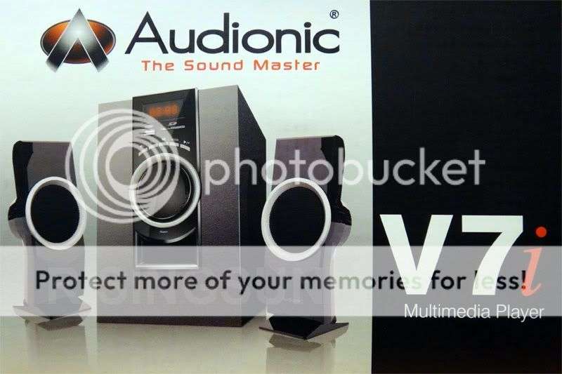AUDIONIC *V7i* 2000W SPEAKERS WITH BUILTIN MP3 PLAYER, FM RADIO, REMOTE, CARD READER, USB (NEW)
