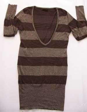 STUNNING gold and brown stripe YDE(Velvet) Jersey