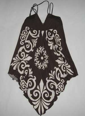 Stunning Brown and white floral print top