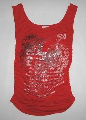 Funky red top with silver detail