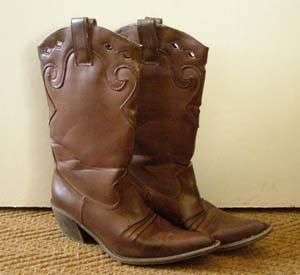 Stunning Dark Brown Cowboy Boots - SIZE 6