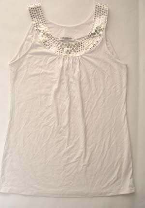 STUNNING WHITE TOP WITH SILVER SEQUINCE!!!