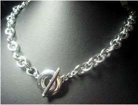 STUNNING STERLING SILVER CHAIN WITH TOGGLE CLASP!!!