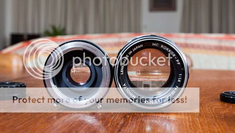 Minolta 58mm F1.4 Fast Manual Lens & 2x Teleconverter *Use on Mirrorless Digital Body* MC Rokkor PF