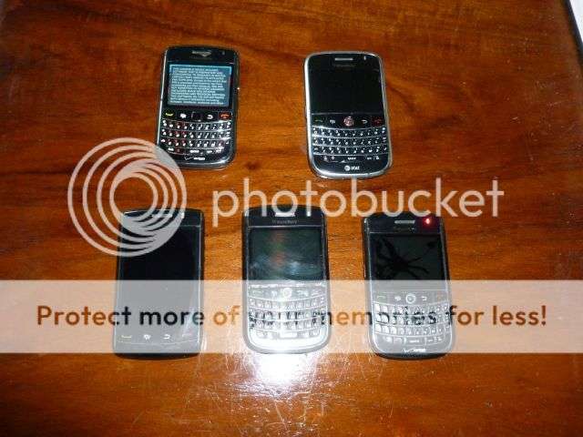 Blackberry LOT 5 phones for repair 9000 9550 9630 9650