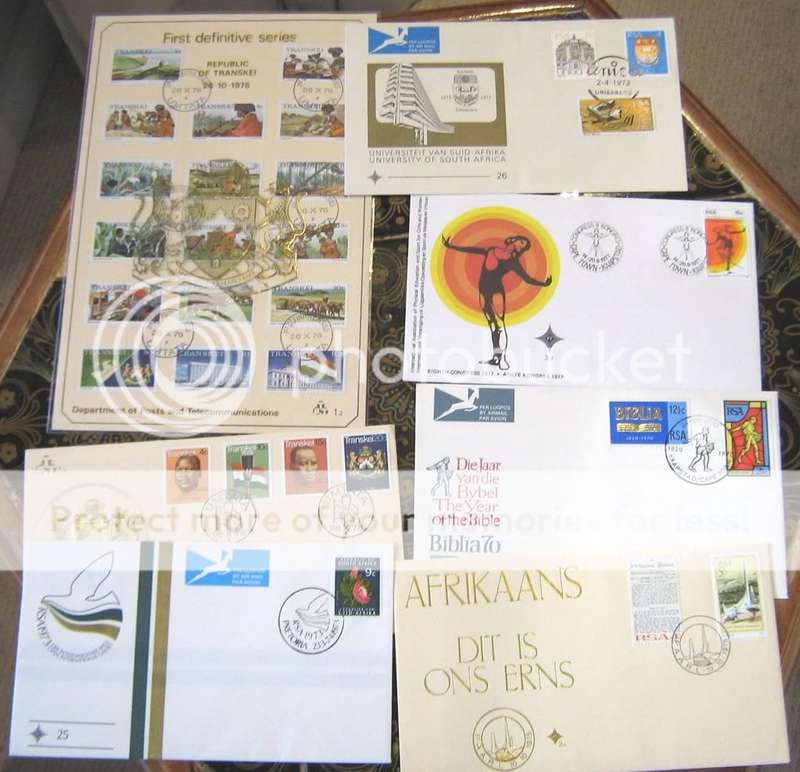 19 items - South Africa FDC & Transkei  Definitive 1976