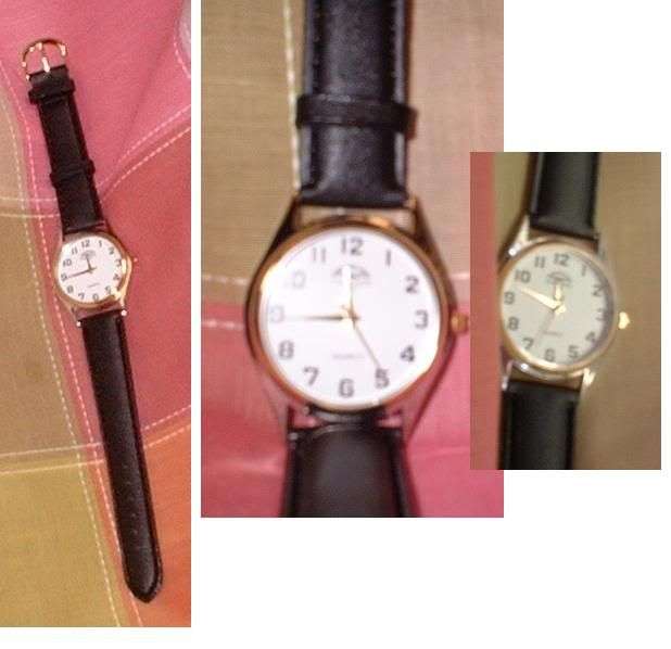 Men's Leather Watch - Black Strap / Quartz Movement /