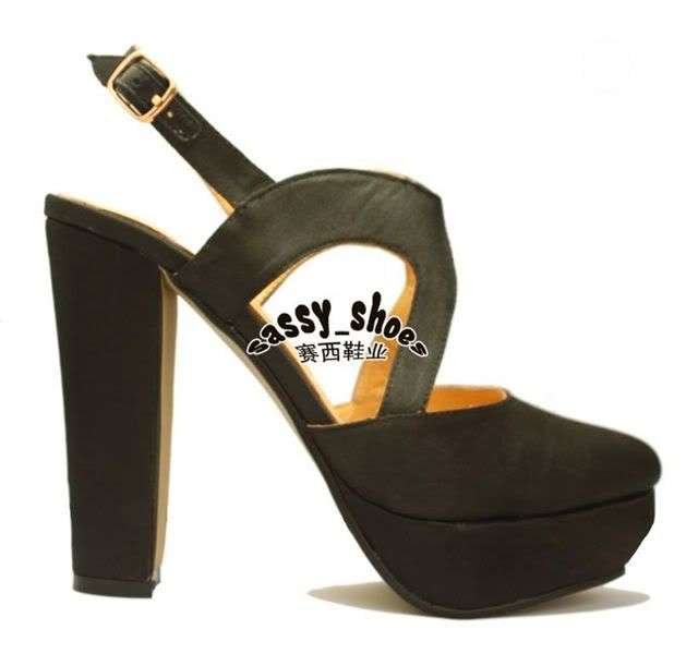 FASHIONABLE100% SHEEPSKIN WOMEN&OFFICE LADY BLACK SHOES SIZE 2--7