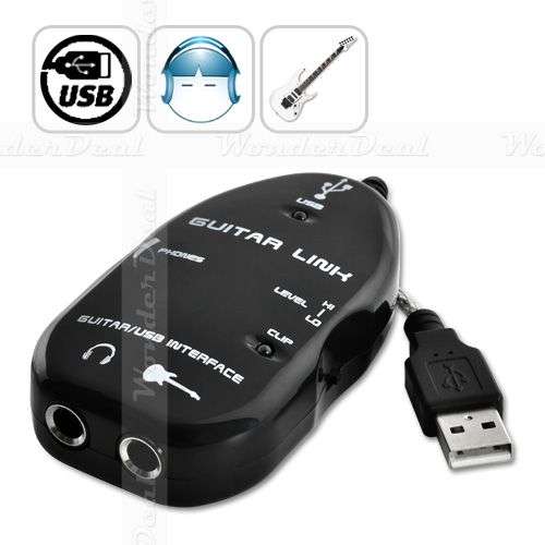 USB Electric Guitar Connector "Amped Pro G266" - Guitar-to-USB Interface, For PC + Mac