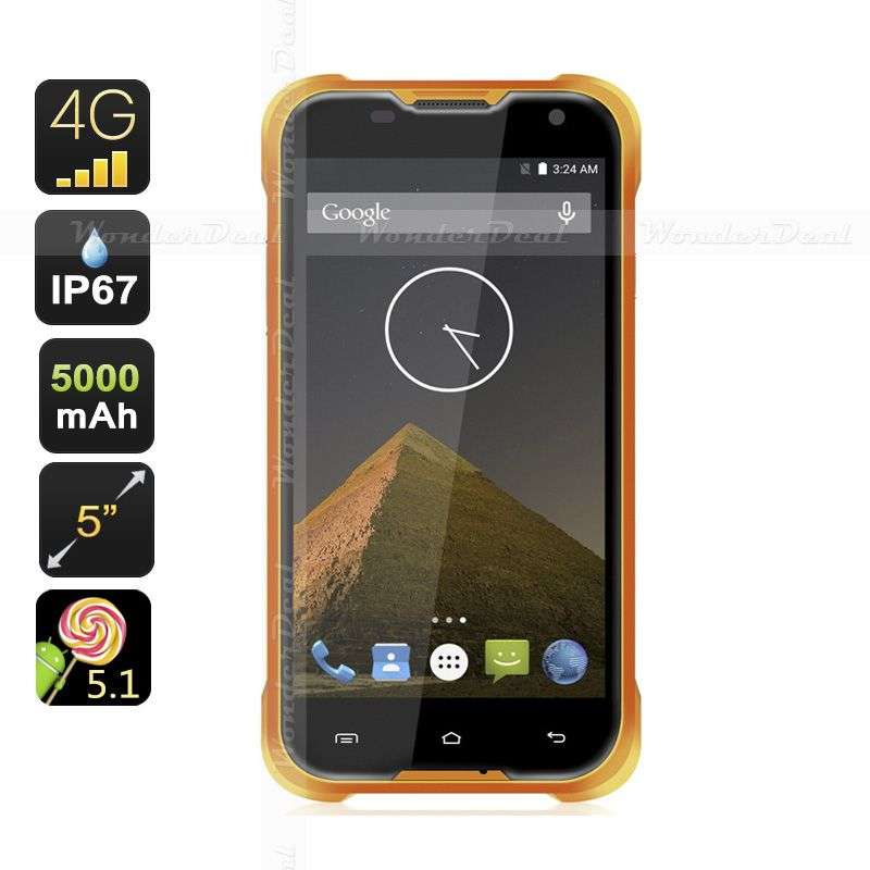 Blackview BV5000 Smartphone - 5"HD Screen, IP67, 4G, 5000mAh Battery, Android 5.1(Black&Orange)