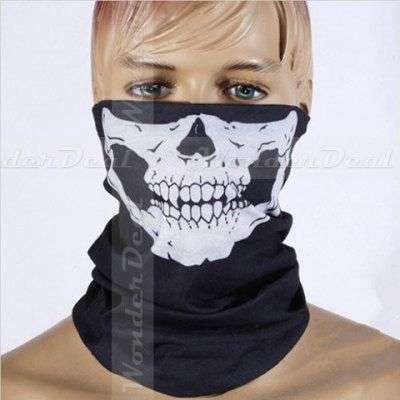 Hot Sale Men's Skull Pattern Halloween Decoration Scarf  -  BLACK