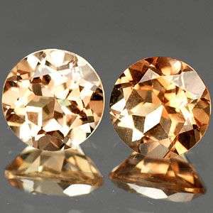4.80Cts. PERFECT PAIR Top Round Champagne Topaz Gemstones - SHIPPED FROM WITHIN SA!!