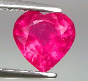 1.85ct.IMPRESSIVE! Rich Crimson Red Heart Ruby Gemstone - Madagascar - NICE!
