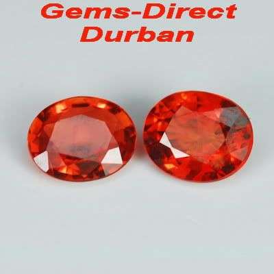 AAA - .87CT - PAIR - RED SONGEA SAPPHIRE - SHIPPED FROM WITHIN SA!!