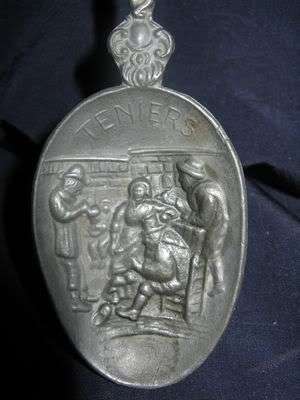 Antique Teniers Pewter spoon