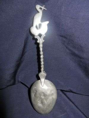 Antique Teniers Pewter spoon