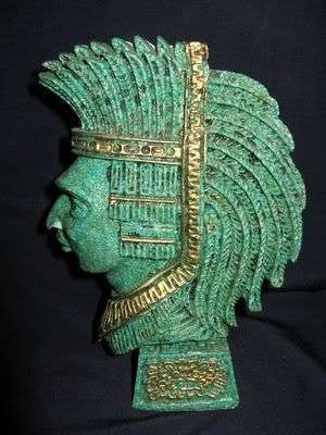 Onyx art,Aztec warrior