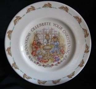 Royal Doulton,Bunnykin,Christening plate