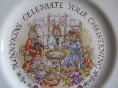 Royal Doulton,Bunnykin,Christening plate