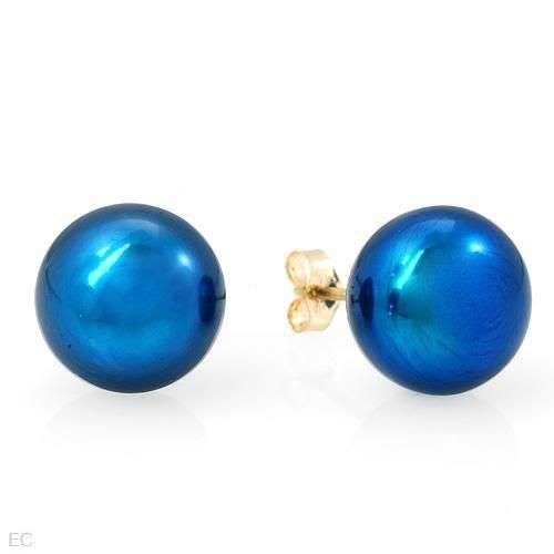 Attractive Stud Earrings With Genuine 9.5-10.0mm Cultured Freshwater Pearls Beautifully Crafted in 1