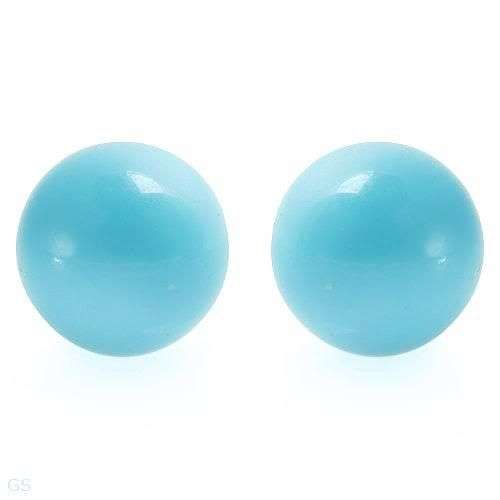 Turquoise 1.30g 10K Yellow Gold Earrings