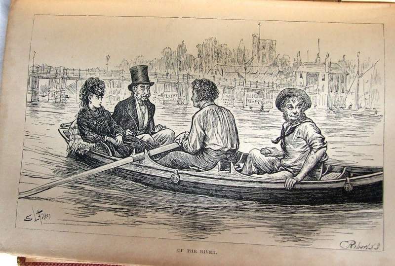 1874 ed. illustrated Mystery of Edwin Drood, East West India Dock Co. Library stamp, Chapman & Hall