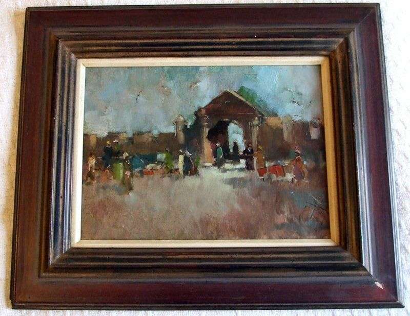 Beautifully executed landscape, oil on board, framed,