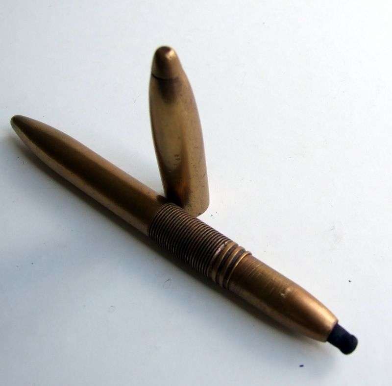Industrial marker pen - indestructible! solid brass barrel, cap and feed.